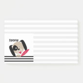 Fun kinder tekenfilm, favoriete witte puppy post-it® notes (Voorkant)