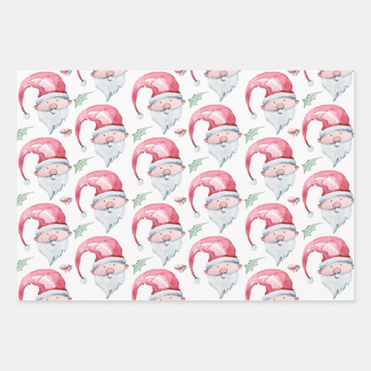 Fun Kinder Waterverf kerstfeestdag Inpakpapier Vel (Voorkant 3)