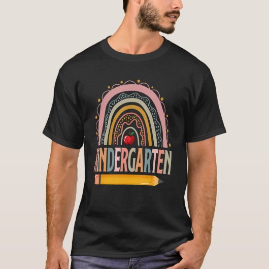 Fun Kindergarten Rainbow Terug naar school Eerste T-shirt (Voorkant)