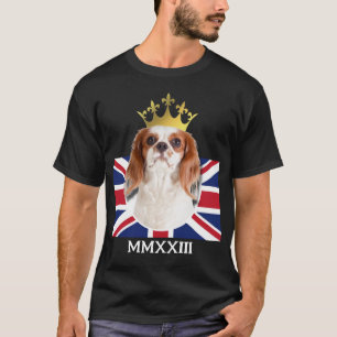 Fun KING CHARLES Spaniel Union Jack T-shirt