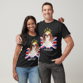 Fun KING CHARLES Spaniel Union Jack T-shirt (Unisex)
