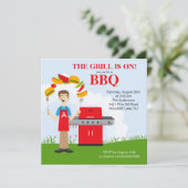 Fun King of the Grill Barbecue Party Kaart (Staand voorkant)