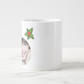 Fun "Kissmas" Romantic kerstfoto Mistletoe Grote Koffiekop (Voorkant)