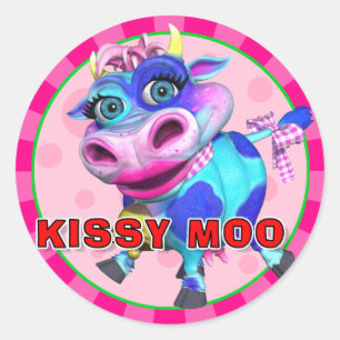 Fun Kissy Moo Stickers