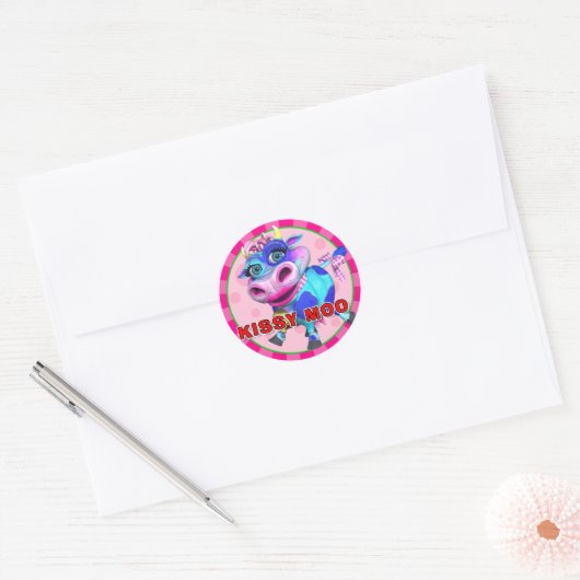 Fun Kissy Moo Stickers (Envelop)