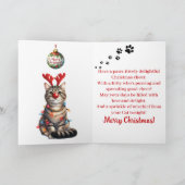 Fun Kitten Funny Cat Christmas Kaart (Binnen)