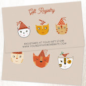 Fun Kitty Cat Baby shower Gift Registry Informatiekaartje