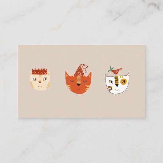 Fun Kitty Cat Baby shower Gift Registry QR-code Informatiekaartje (Achterkant)