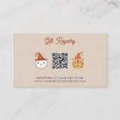Fun Kitty Cat Baby shower Gift Registry QR-code Informatiekaartje (Voorkant)