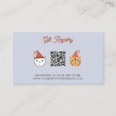 Fun Kitty Cat Baby shower Gift Registry QR-code Informatiekaartje (Voorkant)