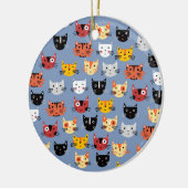 Fun Kitty Cat Keramisch Ornament (Links)