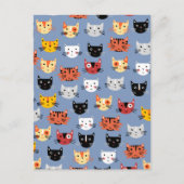 Fun Kitty Cat Pattern Briefkaart (Voorkant)
