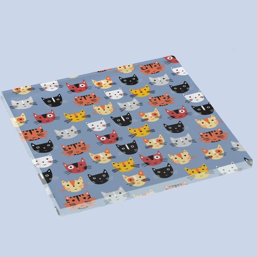 Fun Kitty Cat Pattern Glazen Onderzetter
