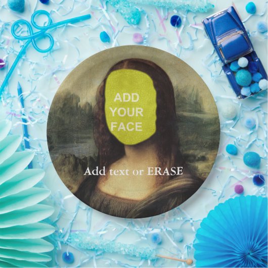 Fun klantgerichte Leonardo Da Vinci "Mona Lisa"... Papieren Bordje (Feest)