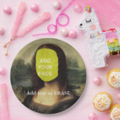 Fun klantgerichte Leonardo Da Vinci "Mona Lisa"... Papieren Bordje (Feest)