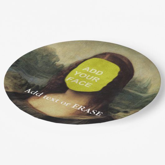 Fun klantgerichte Leonardo Da Vinci "Mona Lisa"... Papieren Bordje (Gekanteld)