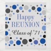 Fun! Klasse Reunion aangepast waslabel Wijn Etiket (Enkel label)