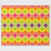 Fun kleuren Hippie-patroonpartijomslag Cadeaupapier (Vlak)