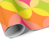 Fun kleuren Hippie-patroonpartijomslag Cadeaupapier (Rol Hoek)