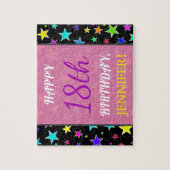 Fun, kleurrijk, 18e verjaardag Puzzle Legpuzzel (Verticaal)