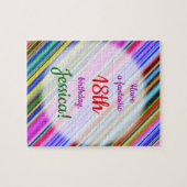 Fun, kleurrijk, 18e verjaardag Puzzle Legpuzzel (Horizontaal)