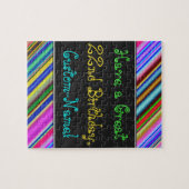 Fun, kleurrijk, 22e verjaardag Puzzle Legpuzzel (Horizontaal)