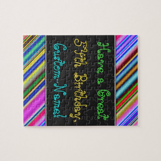 Fun, kleurrijk, 54th Birthday Puzzle Legpuzzel (Horizontaal)