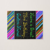 Fun, kleurrijk, 73rd Birthday Puzzle Legpuzzel (Horizontaal)