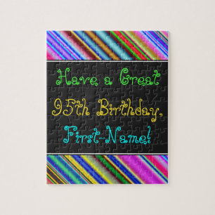 Fun, kleurrijk, 95th Birthday Puzzle Legpuzzel
