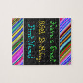 Fun, kleurrijk, 99th Birthday Puzzle Legpuzzel (Horizontaal)