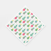 Fun, kleurrijk anananas, gepatterd servet (Hoek)