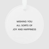 Fun, kleurrijk, bewerkbaar Snoep voor licenties Ornament (achterkant)