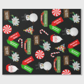 Fun, kleurrijk en persoonlijk cadeau van de kerstm cadeaupapier (Vlak)