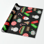 Fun, kleurrijk en persoonlijk cadeau van de kerstm cadeaupapier (Uitgerold)