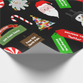 Fun, kleurrijk en persoonlijk cadeau van de kerstm cadeaupapier (Hoek)