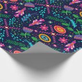 Fun, kleurrijk, gestyliseerd papier voor het verpa (Hoek)