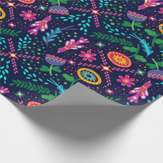 Fun, kleurrijk, gestyliseerd papier voor het verpa (Hoek)