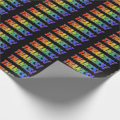 Fun, kleurrijk, levendig, regenboogblik "BEDANKT"! Cadeaupapier (Hoek)