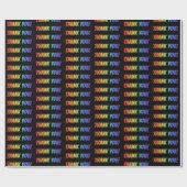 Fun, kleurrijk, levendig, regenboogblik: "DANK JE! Cadeaupapier (Vlak)