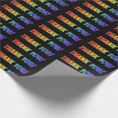 Fun, kleurrijk, levendig, regenboogblik: "DANK JE! Cadeaupapier (Hoek)