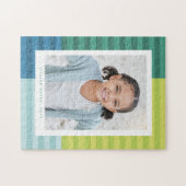 Fun, kleurrijk lijst, één foto verticaal legpuzzel (Horizontaal)