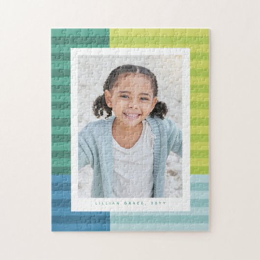 Fun, kleurrijk lijst, één foto verticaal legpuzzel (Verticaal)