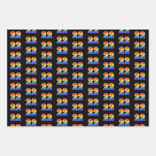 Fun, kleurrijk, Rainbow Spectrum Pattern 22 Event Inpakpapier Vel (Voorkant)