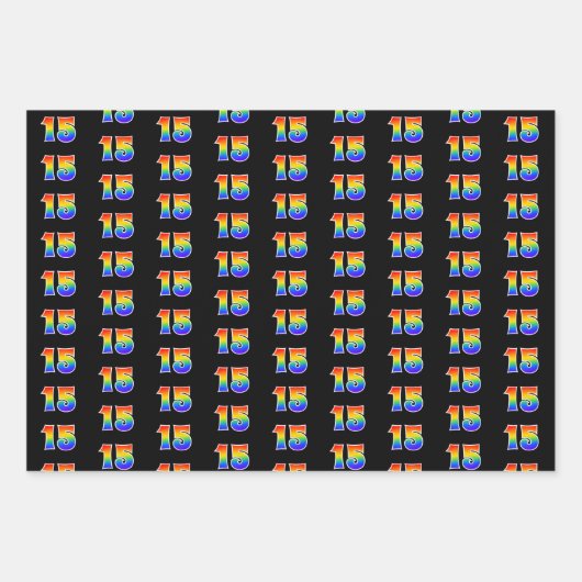 Fun, kleurrijk, regenboogpatroon 15 Event # Inpakpapier Vel (Voorkant)