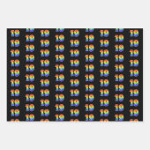 Fun, kleurrijk, regenboogpatroon 19 Event # Inpakpapier Vel (Voorkant)