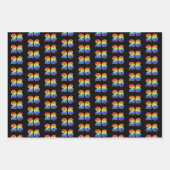 Fun, kleurrijk, regenboogpatroon 26 Event # Inpakpapier Vel (Voorkant)