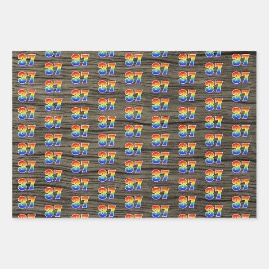 Fun, kleurrijk, regenboogpatroon 37 Event # Inpakpapier Vel (Voorkant 2)