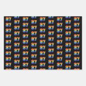 Fun, kleurrijk, regenboogpatroon 37 Event # Inpakpapier Vel (Voorkant)