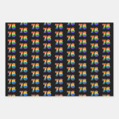 Fun, kleurrijk, regenboogpatroon 76 Event # Inpakpapier Vel (Voorkant)