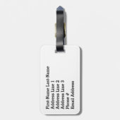 Fun, kleurrijk, regenboogspectrum "MERRY CHRISTMAS Bagagelabel (Achterkant verticaal)